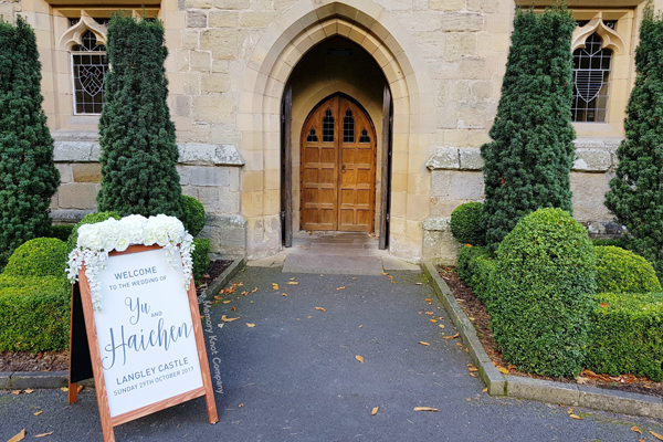 Langley Castle Wedding Venue Décor