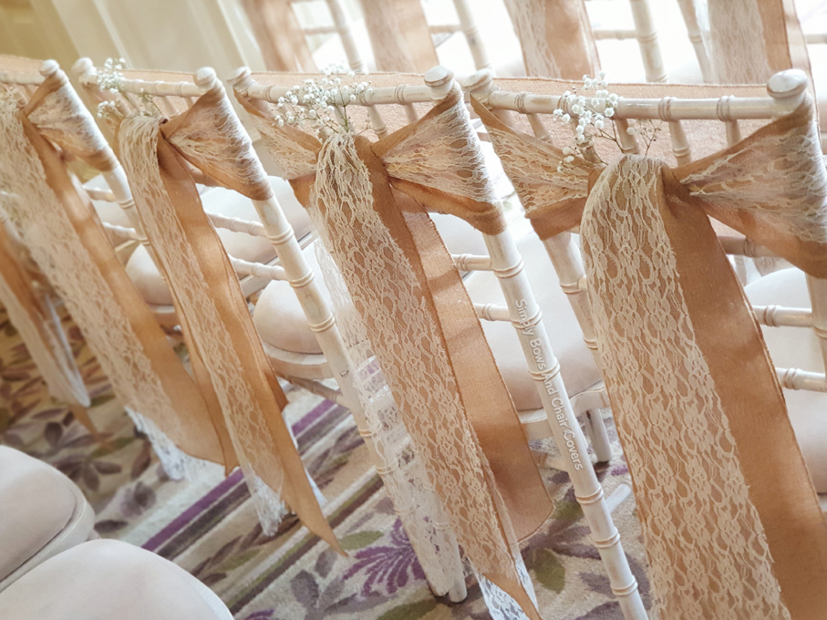 chiavari chairs hessian lace chair decor